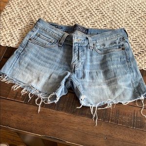 Lucky brand jean shorts sienna slim 0/25 raw edge